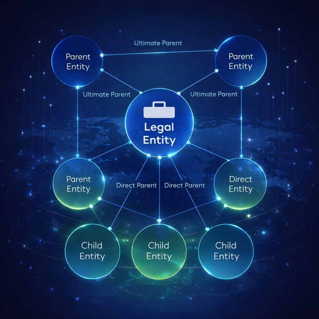 LEI-Level-2-Daten, die Eigentums- und Kontrollverhältnisse von Unternehmen zeigen